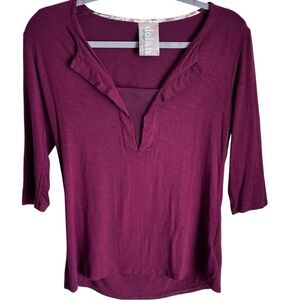 Dolan Left Coast Collection 3/4 Sleeve Top Made in USA Size Small GUC